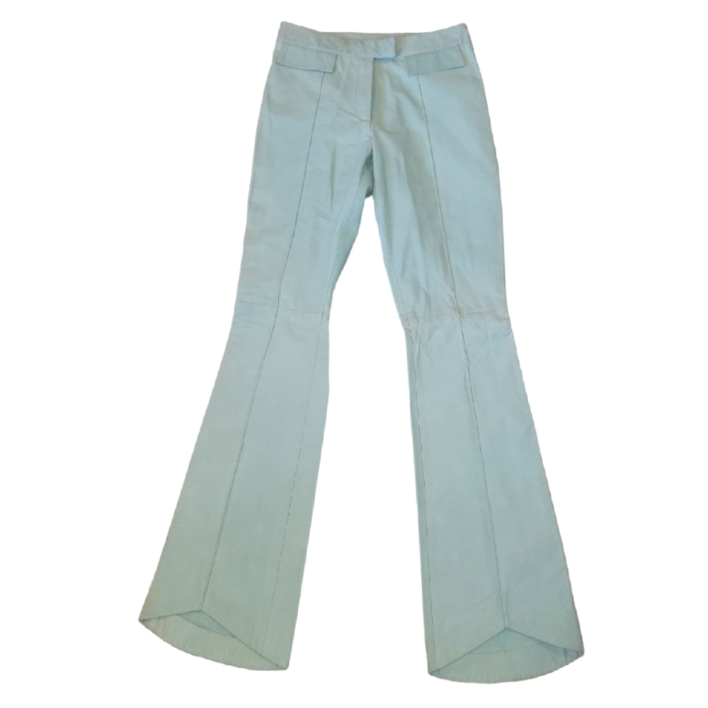 RARE Vintage 90s John Galliano Leather Flare Leg pants